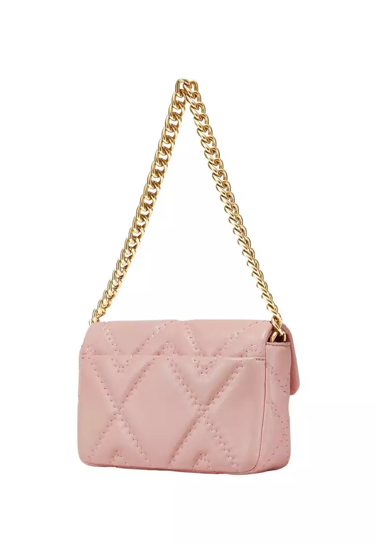 The Quilted Leather J Marc Shoulder Bag Rose