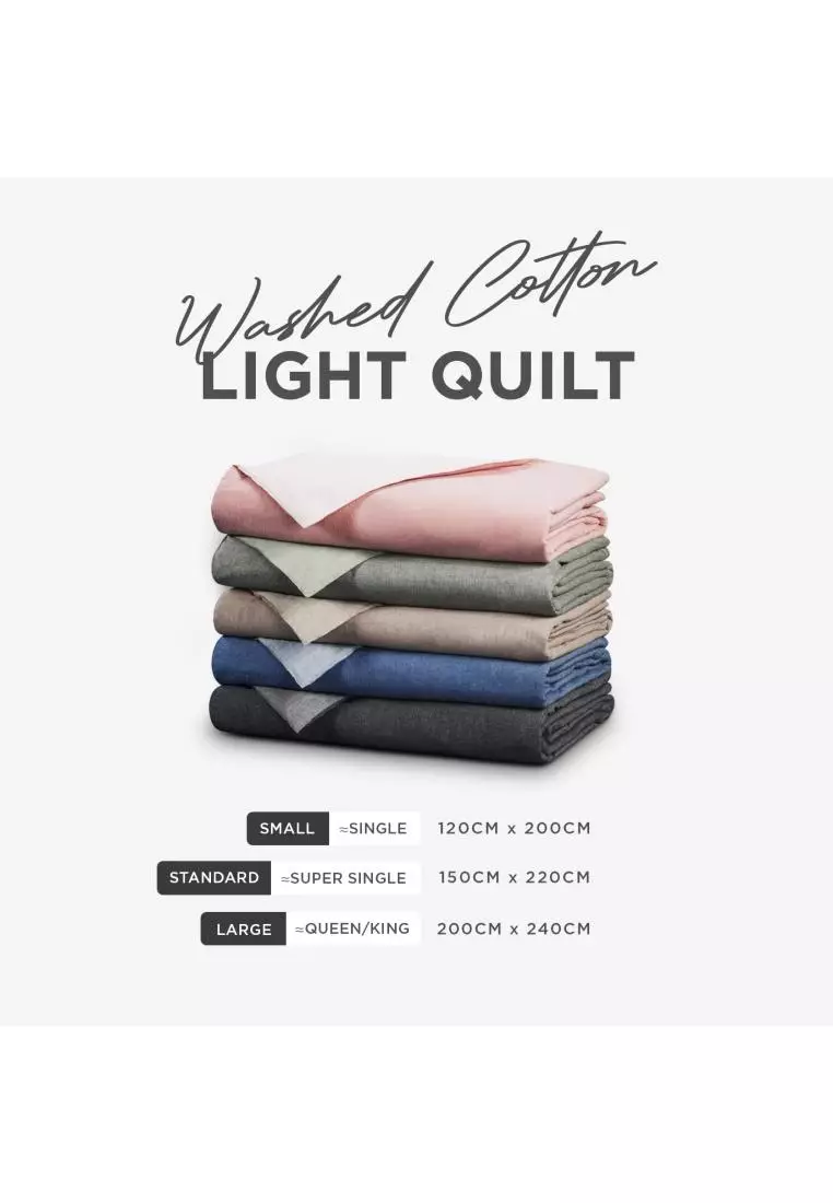 Buy (Washed Cotton Quilt Blanket) Soft Washed Cotton