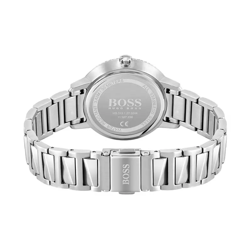 Jam Tangan Wanita Hugo Boss SignatureÂ 1502539 Ladies Silver Dial Stainless Steel Strap
