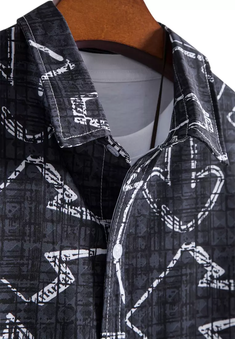 Printed Short-Sleeved Shirt YL-C222