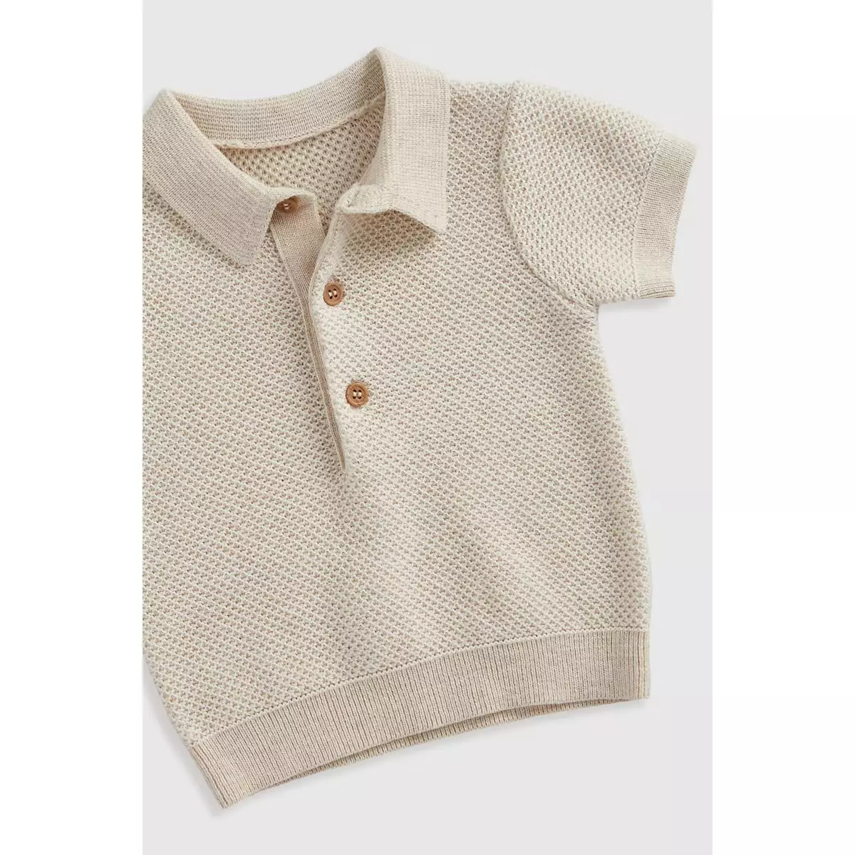 Mothercare Knitted Polo and Cord Trouser Set - Set Pakaian Bayi Laki-laki (Krem)