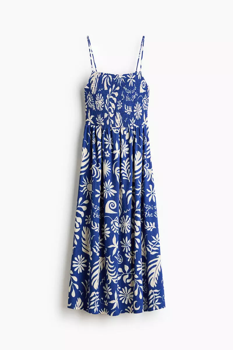 Smocked strappy dress