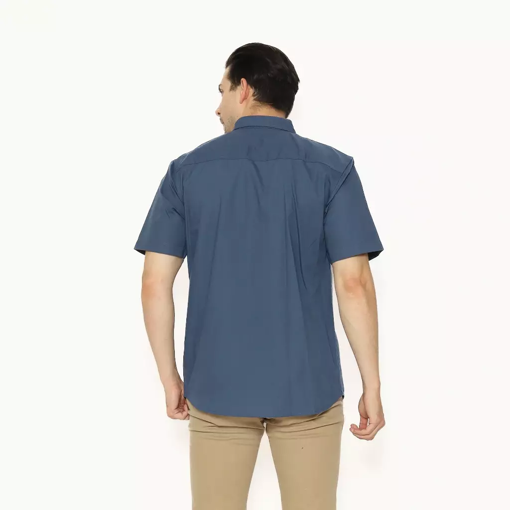 AMK Kemeja Pria Lengan Pendek SHS KAZUKI S/S Blue