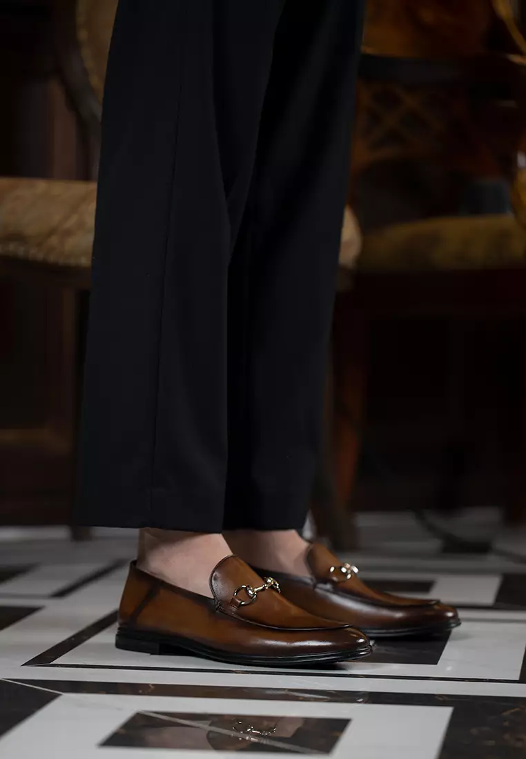 High-end Grain Leather Horsebit Loafers BL658-1