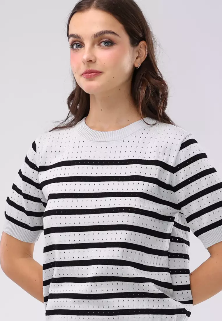 Ladies Knitted 2 In 1 Blouse & Pants