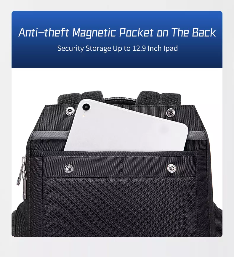 Arctic Hunter B00499 Tas Ransel Backpack Laptop Kerja pria 15.6 Inch - BLUE