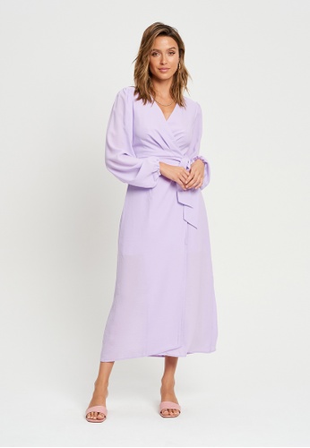 Sável purple Rosilee Midi Dress 89922AA56E0298GS_1