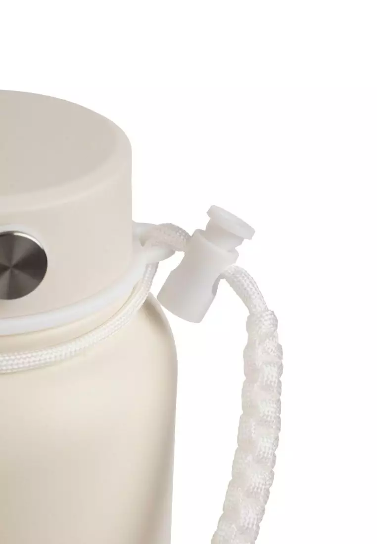Crossing Paracord Bottle Carrier Strap with Carabiner - White