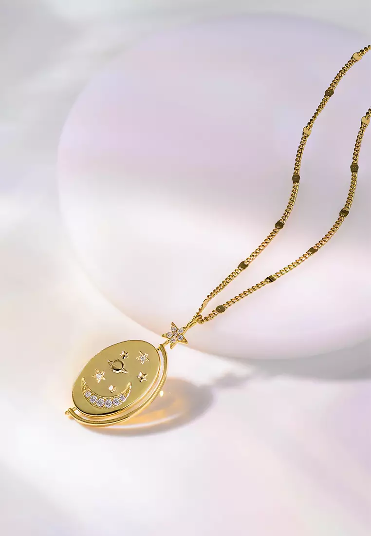Buy Wanderlust Co My Sun Moon Gold Necklace 2024 Online