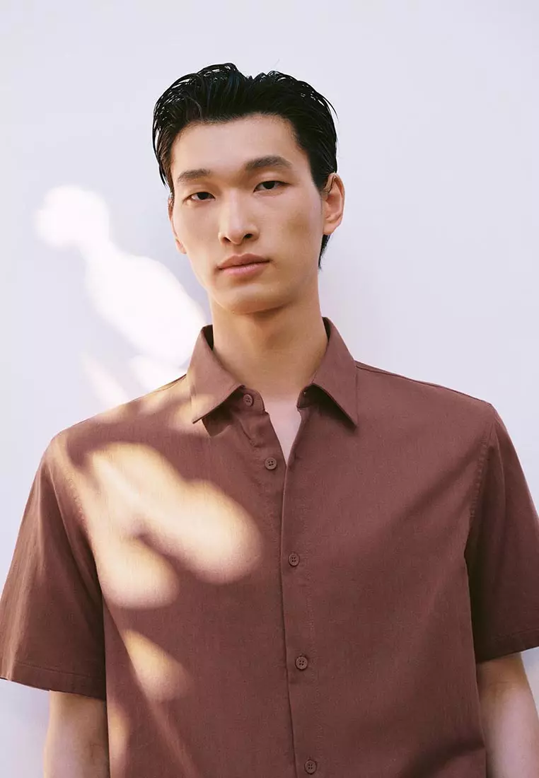 宽松型B开襟衬衫