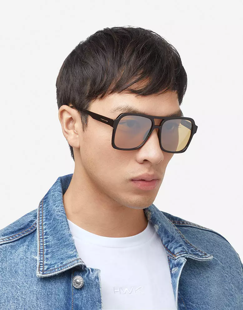 Buy Hawkers HAWKERS Black Mustard ALEMBERT XL ASIAN FIT Sunglasses for ...