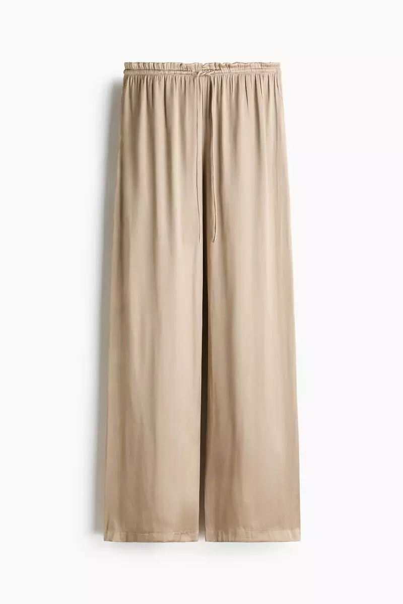 Satin drawstring trousers