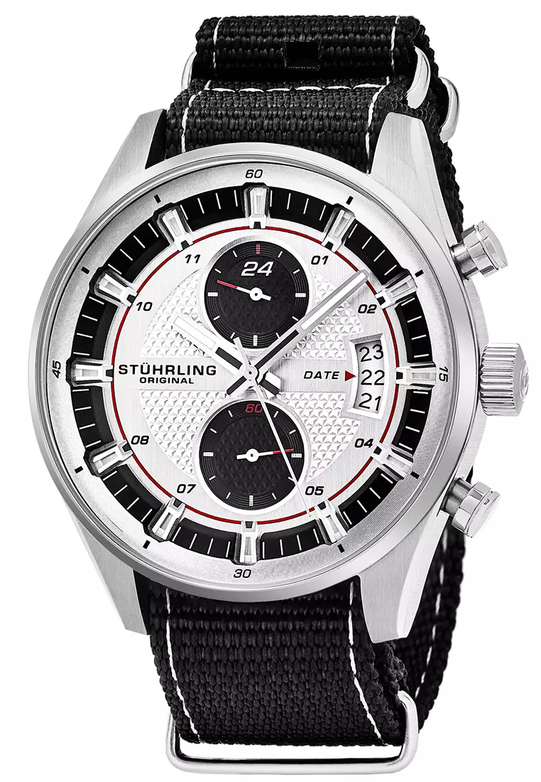 Stuhrling Original Tru Time Racer 845-01 Jam Tangan Quartz Analog