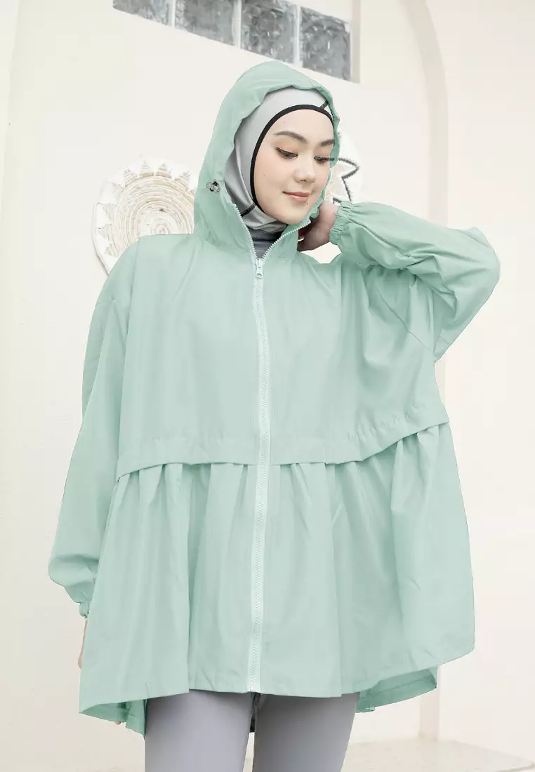 Zelena - Archie Sports Jacket | Jaket Olahraga Wanita Ruffle - Seafoam Green