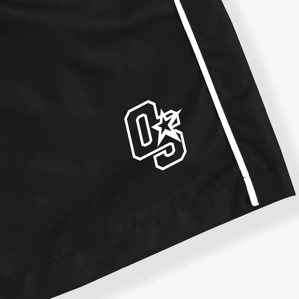 OOTDSUPPLY Short Pants Parachute OS Enthusiast Black & Grey | Celana Pendek Unisex SPP001