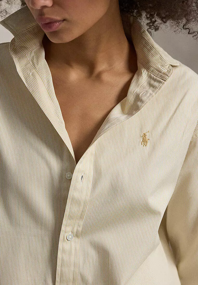 Relaxed Fit Striped Cotton Shirt