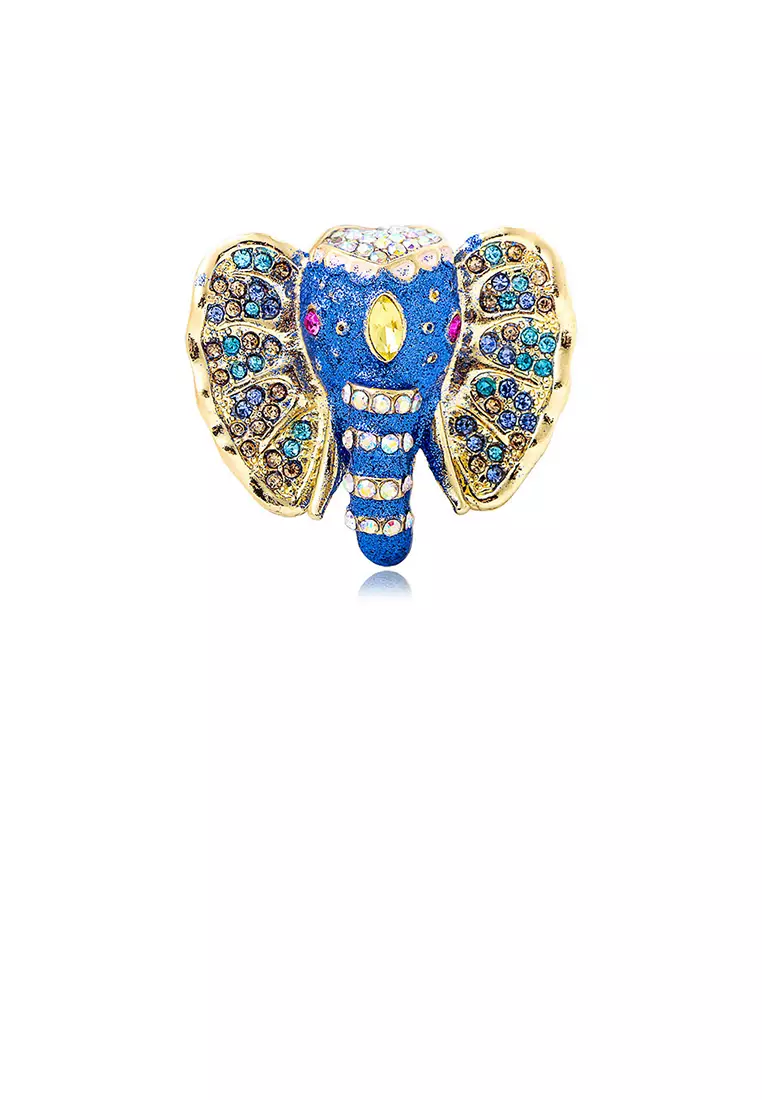 Gold elephant brooch new arrivals