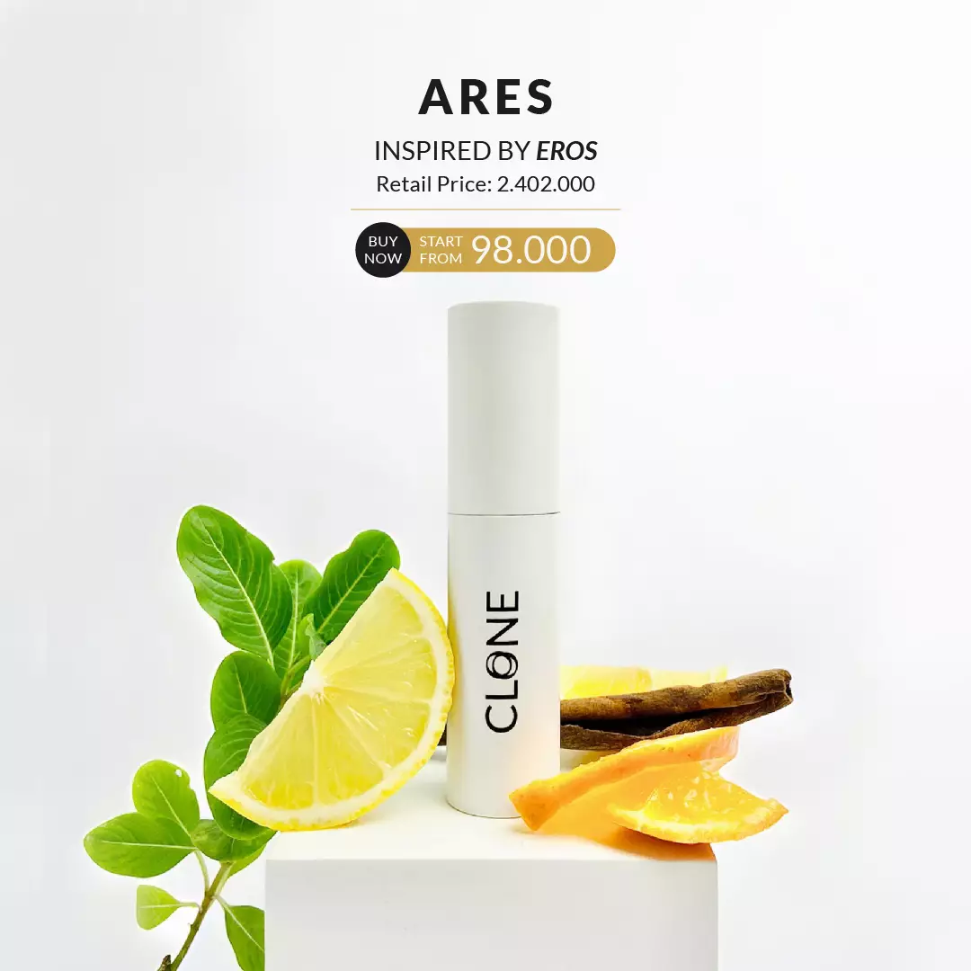 Clone Ares EDP (Inspired By Versace Eros) - 10 ML (Parfum Pria)