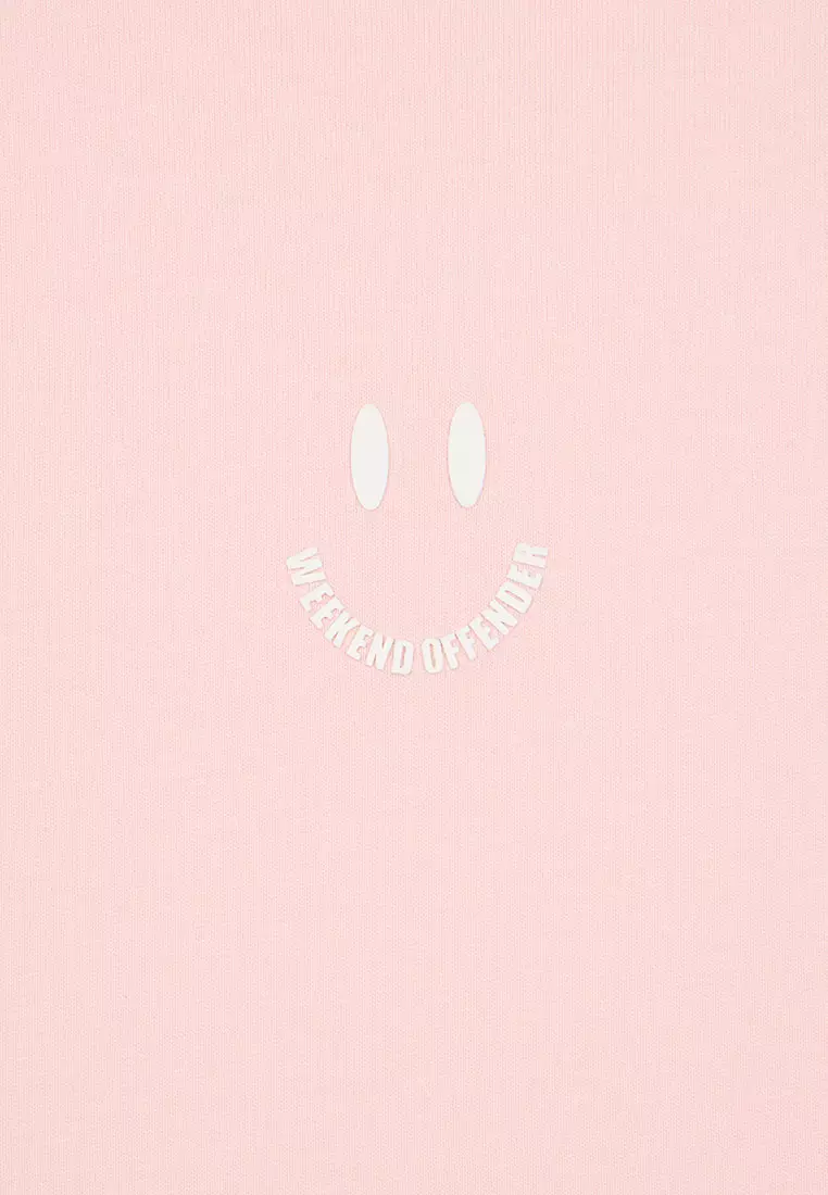 MENS PALE BLUSH SMILE GRAPHIC TEE