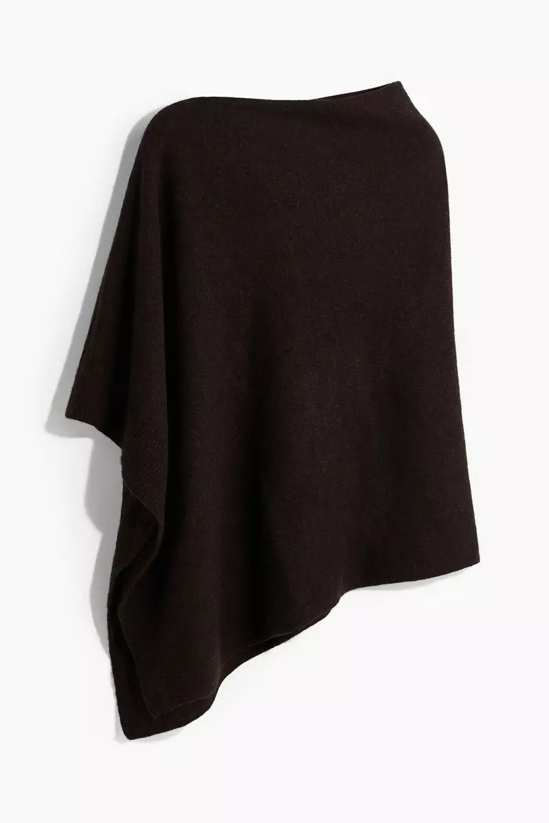 Fine-knit cashmere-blend cape