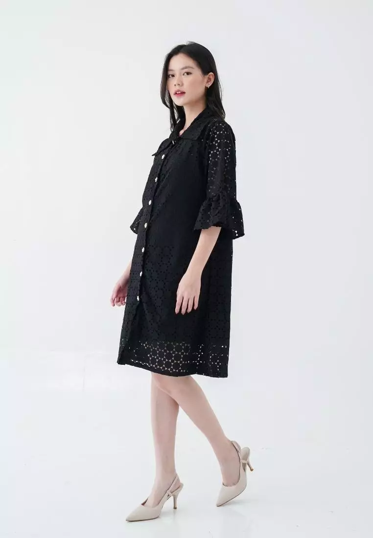 Mille fleur Party Dress Ji Yeon black
