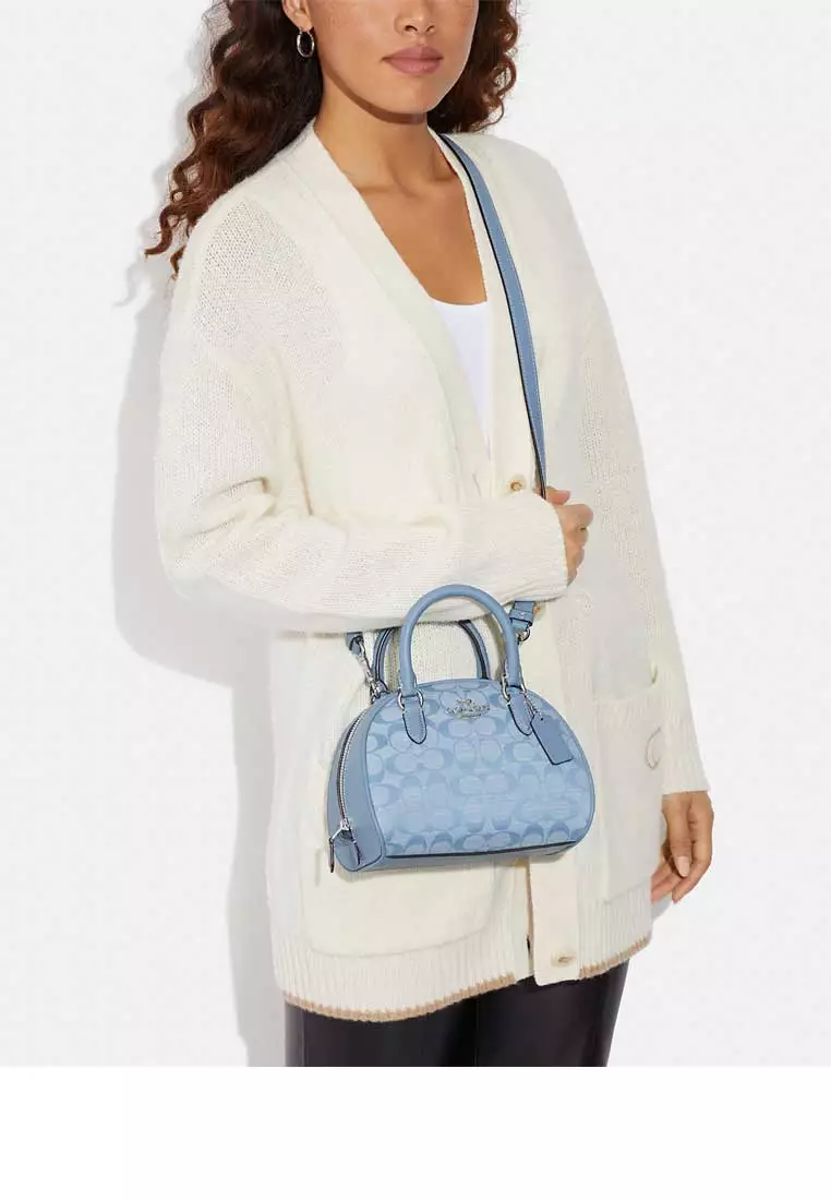 COACH Sydney Satchel In Signature Chambray