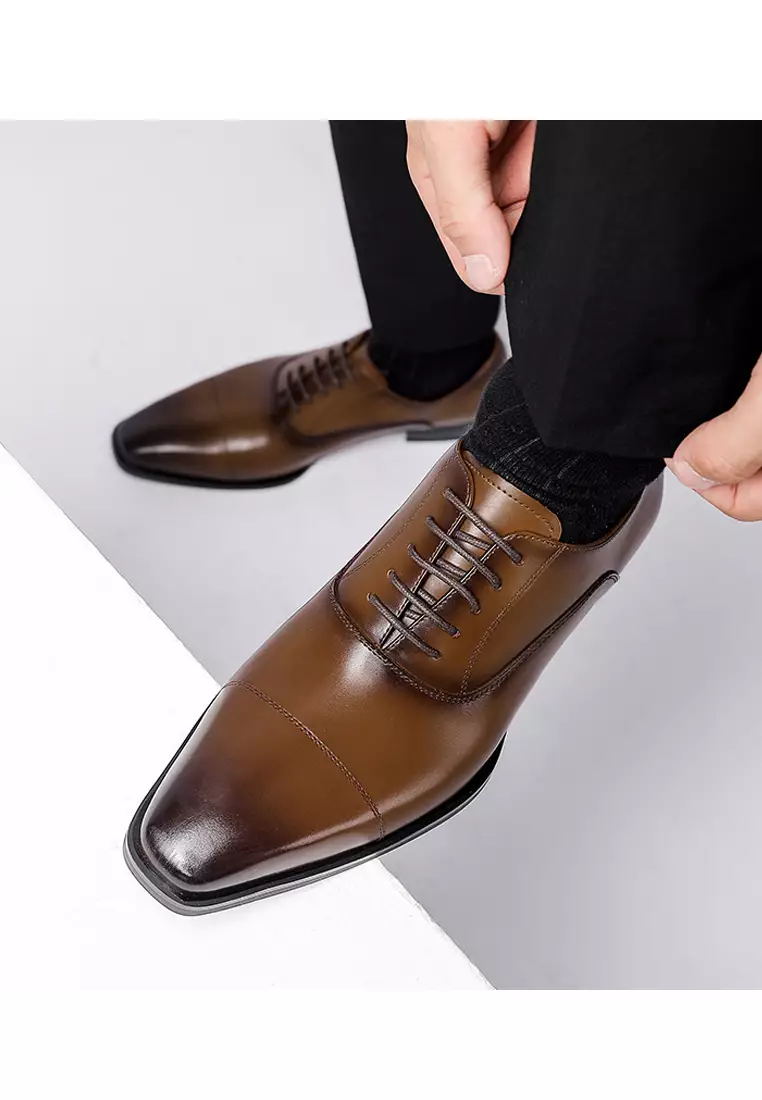 Leather Cap Toe Business Shoes MK5009-1