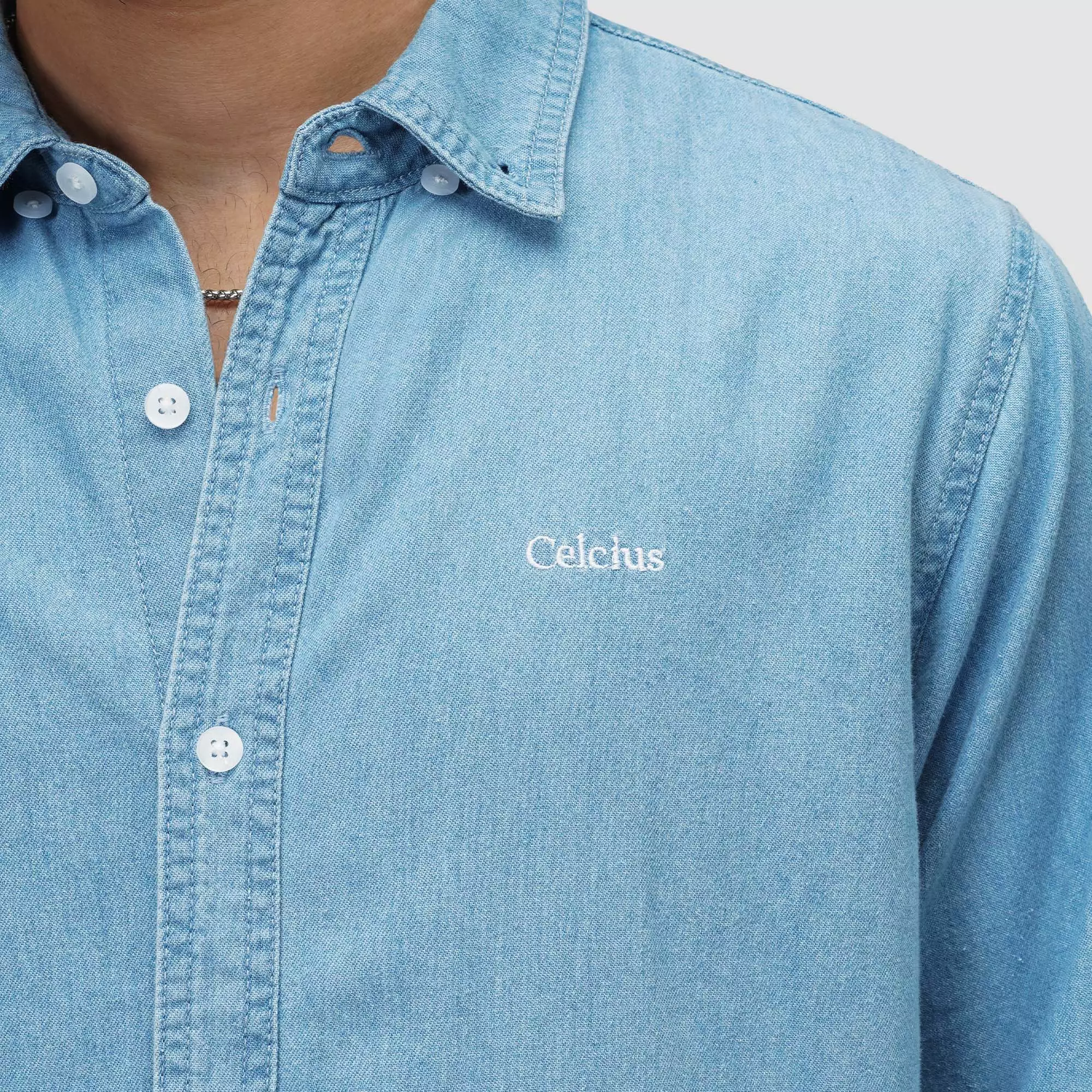 CELCIUS Regular Kemeja Denim Lengan Panjang L03000731C Biru