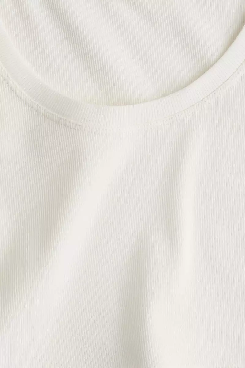 Cropped ribbed vest top