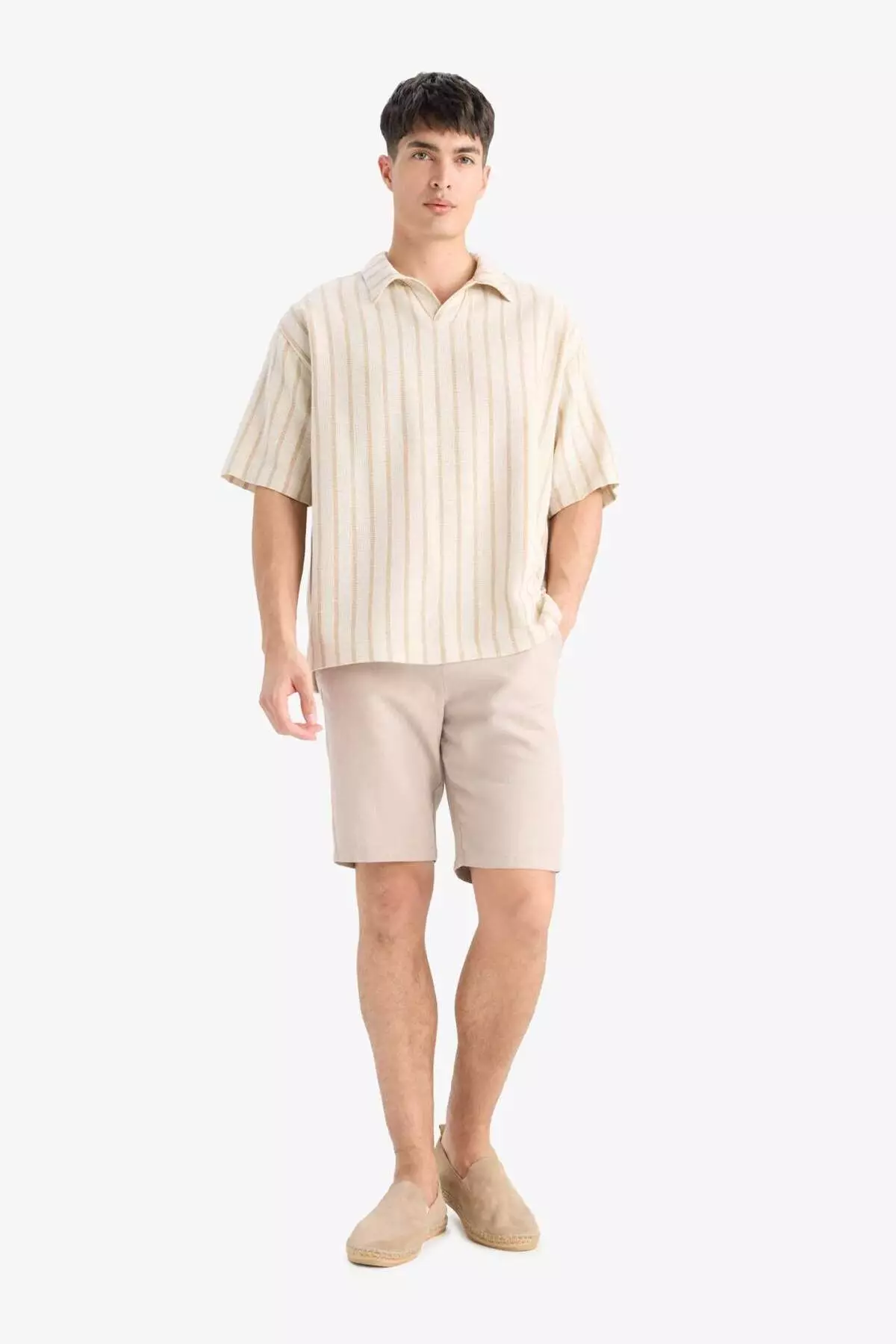 100% Cotton Bermuda Shorts D4268Ax25Sm