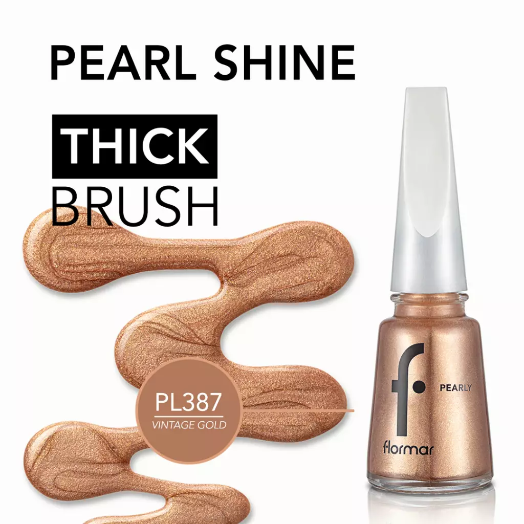 Flormar Pearl Nail Enamel - PL387 Vintage Gold
