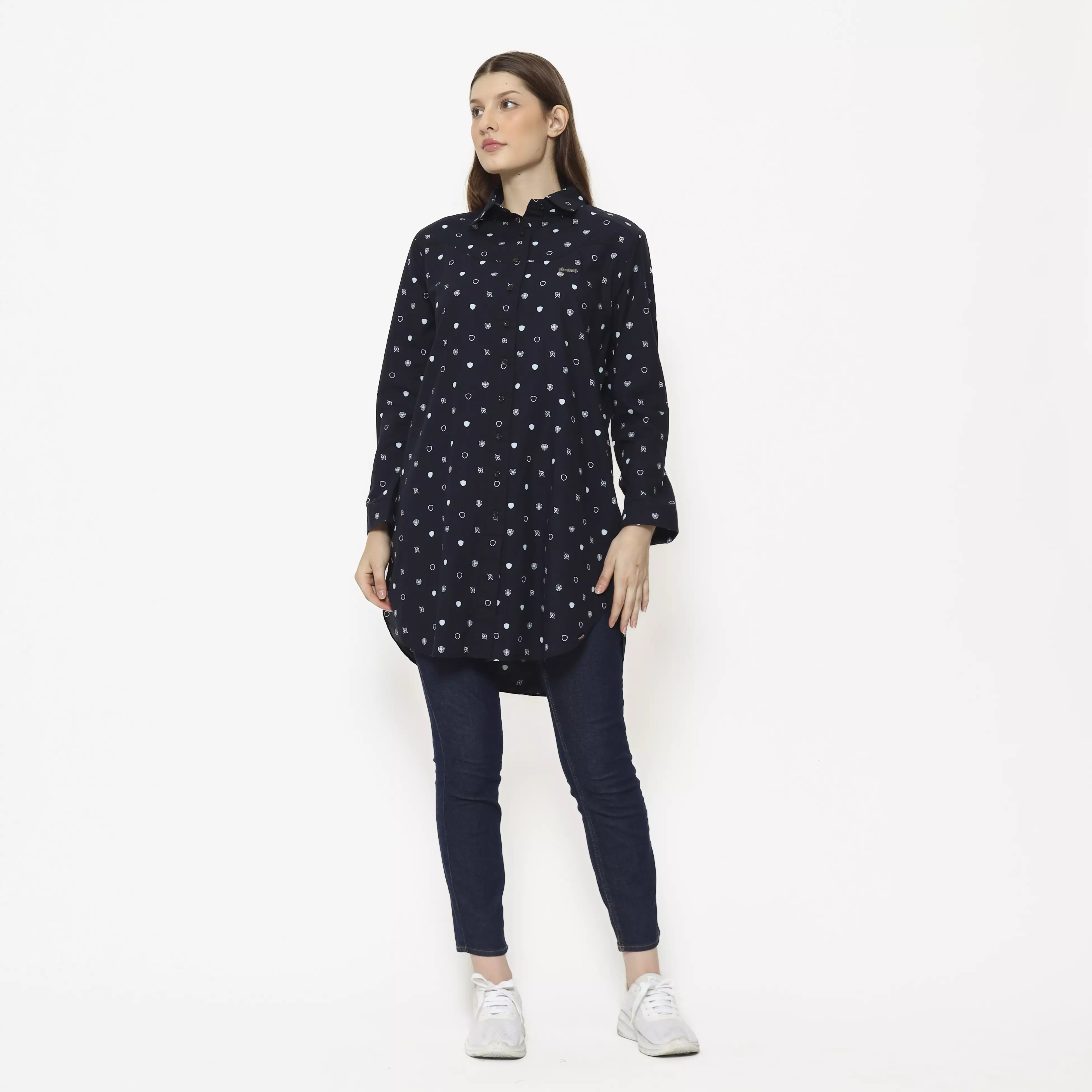 Planet Surf Clothing Kemeja lengan panjang Wanita Loki Tunic Planet Surf