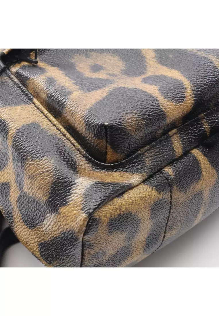 Pre-Loved Louis Vuitton Palm Springs PM Backpack rucksack PVC leather Yellow brown black