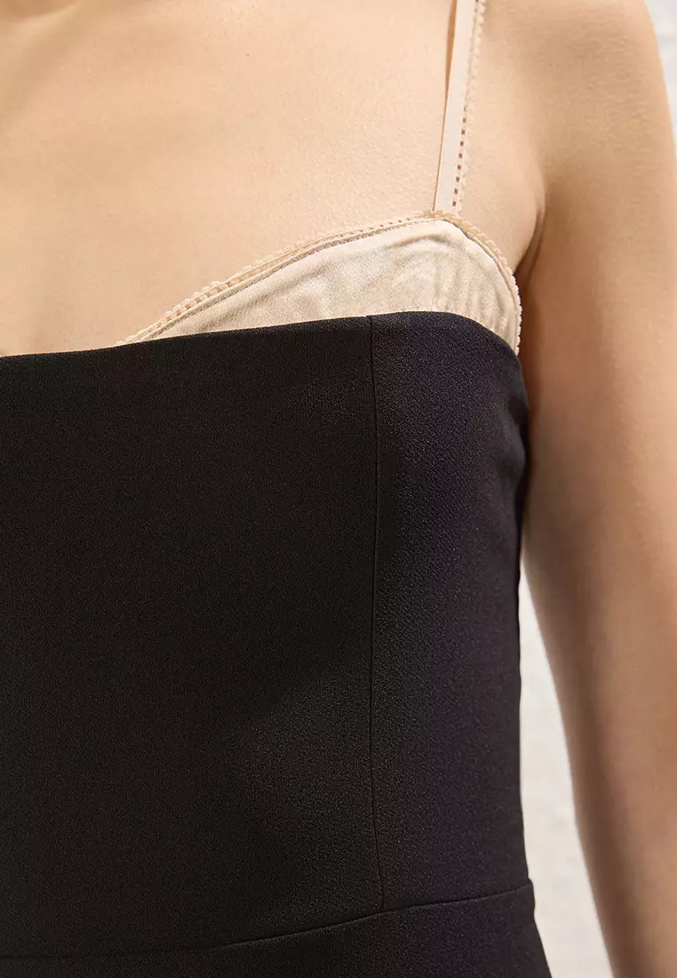 Black Bodycon Strapless Woven Short Elegant Chic Evening Dress Graduation Dress TPRSS25EL00233