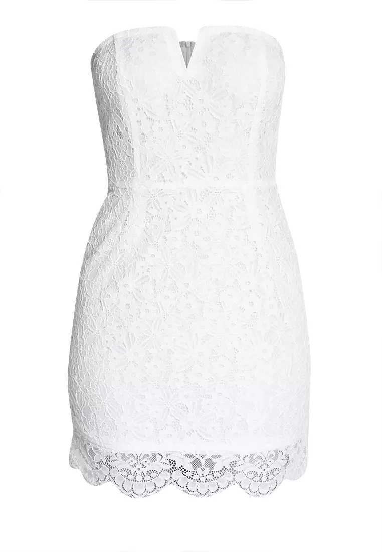 Zalora white new arrivals lace dress