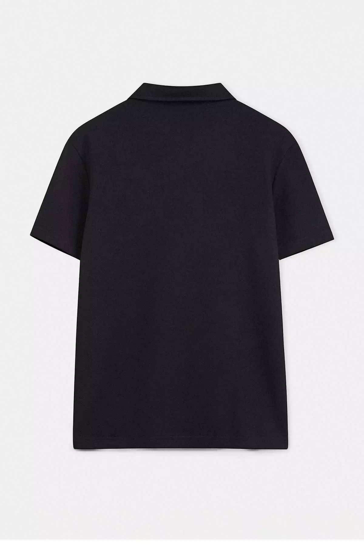 Black Regular/Normal Cut Soft-Textured Polo Neck T-Shirt Tmnss26Po00034