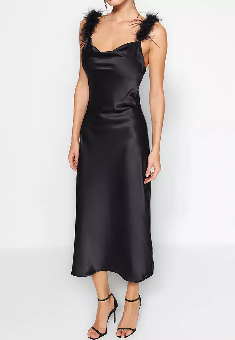 Cowl Neck Midi Dress