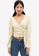 Monki beige Tie Front Blouse AC036AA1269A7EGS_1