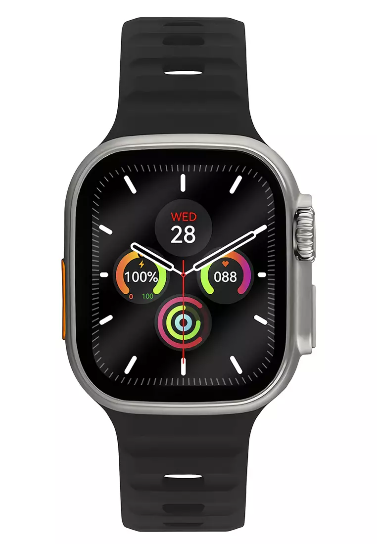 Lee Cooper Smartwatch - Jam Tangan Pintar Unisex - LC.SM.3.01 Black Silicone Strap