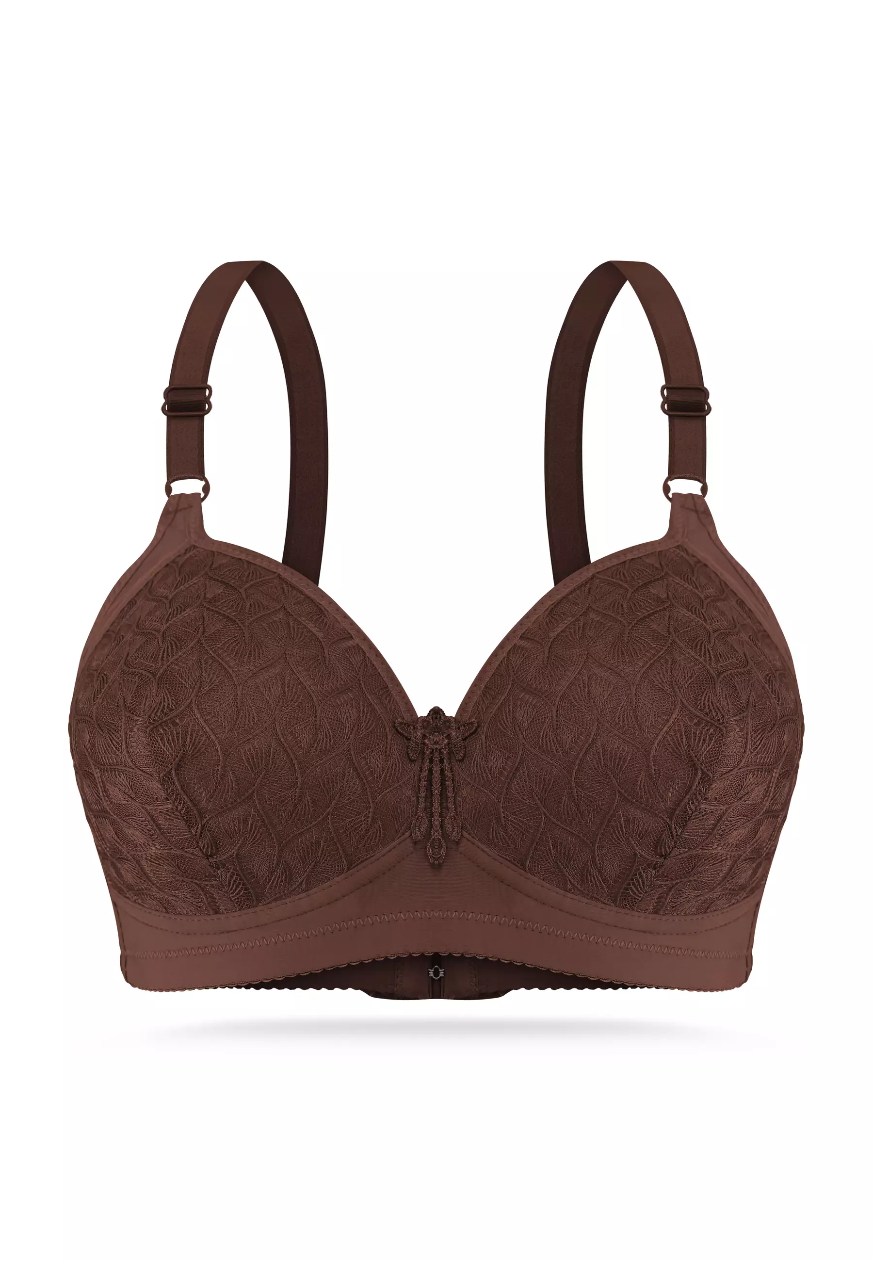 Wimiu BH Bra Jumbo Wanita Tanpa Kawat Cup D Jumbo Motif Depan Brukat Beha Be Ha Besar Woman Women 100216