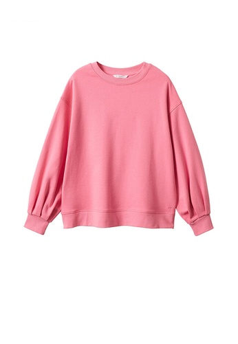 MANGO KIDS pink Oversize Cotton Sweatshirt CD6AAKAE6D304DGS_1