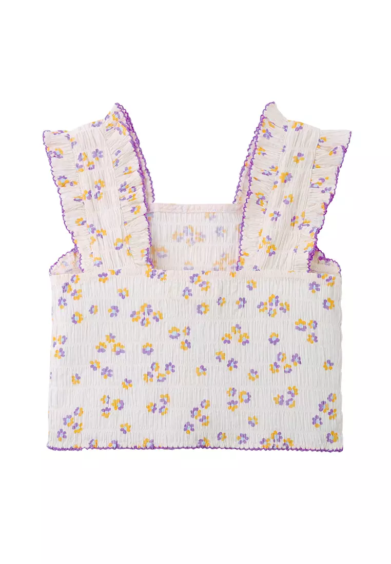 Laura Sleeveless Smocked Top