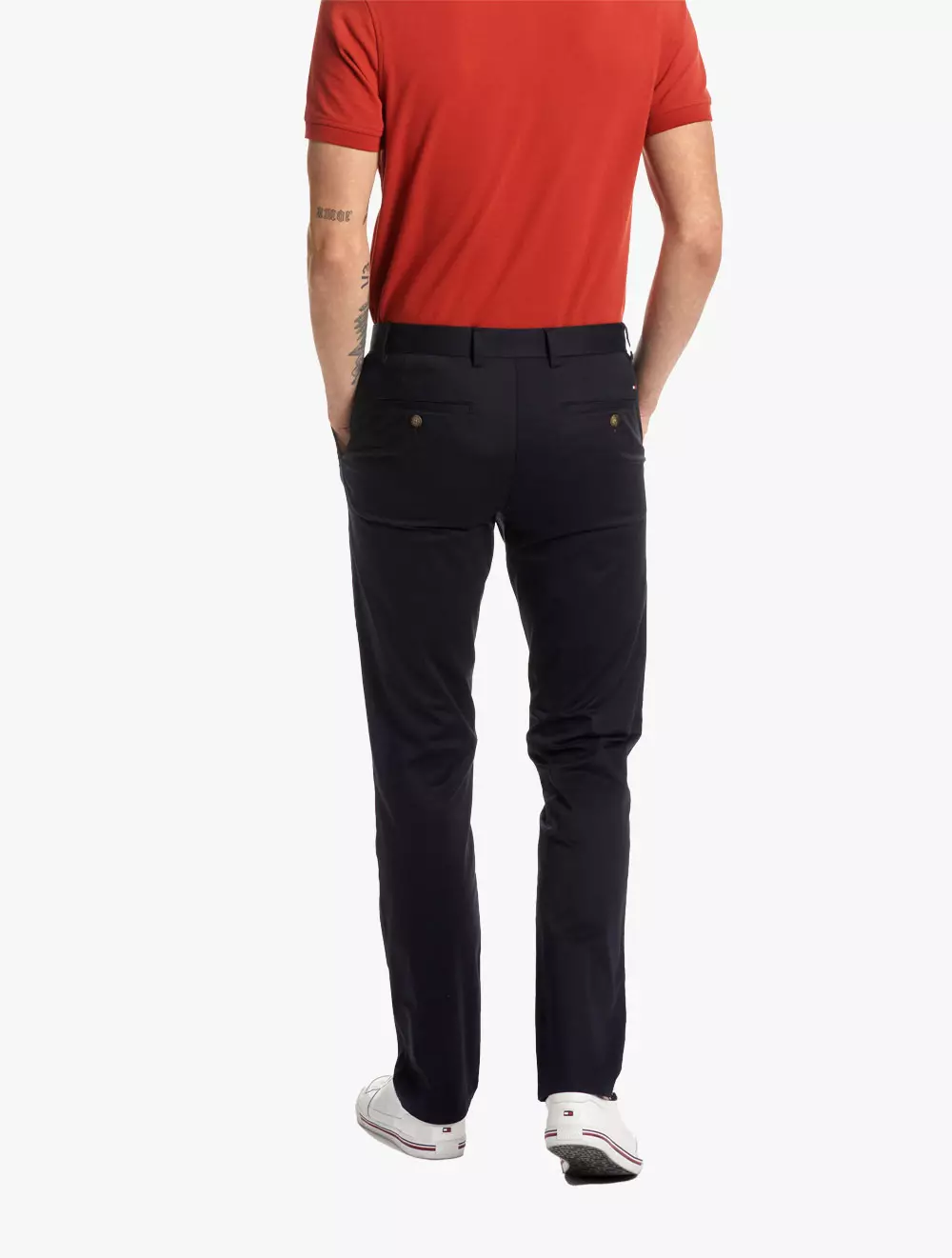 Tommy Hilfiger - Denton Chino Straight Fit Stretch Pants - Navy - Navy