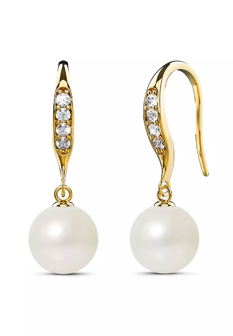 Buy Krystal Couture Chivalry Pearl Drop Earrings Embellished with