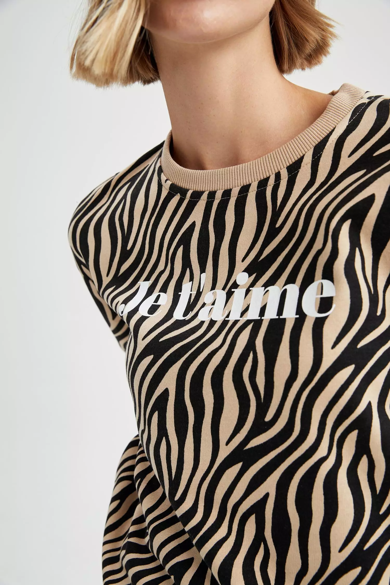 zebra print long sleeve shirt