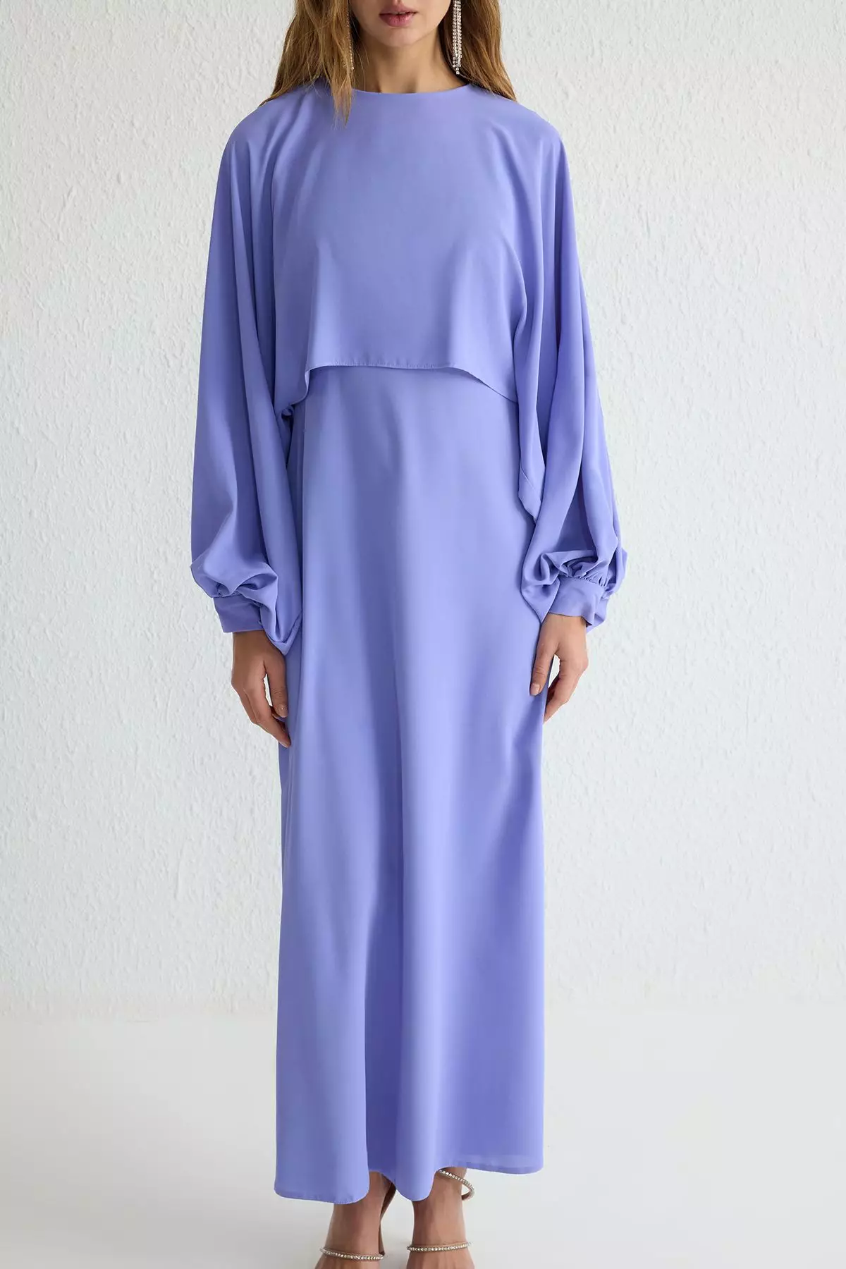 Balloon Sleeves Maxi Dress