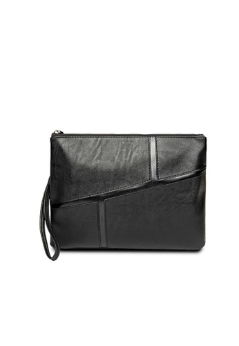 Lara black Zipper Hand Bag - Black E415DACFFFD594GS_1