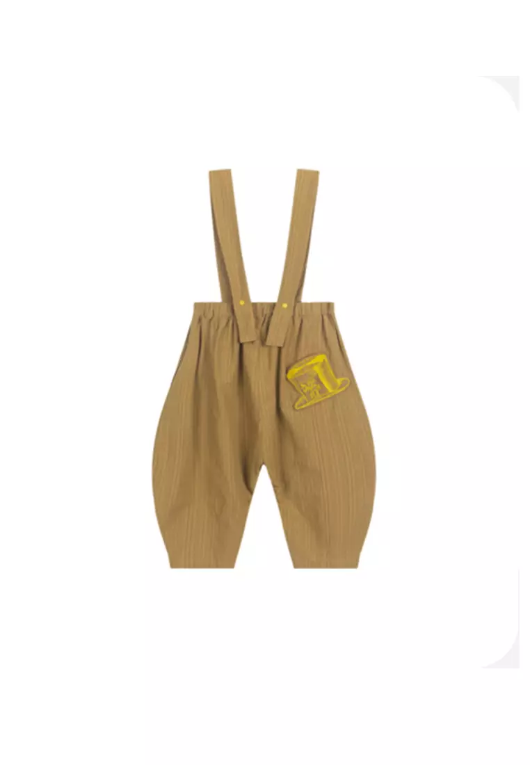 Suspender Pants With Graphic Design