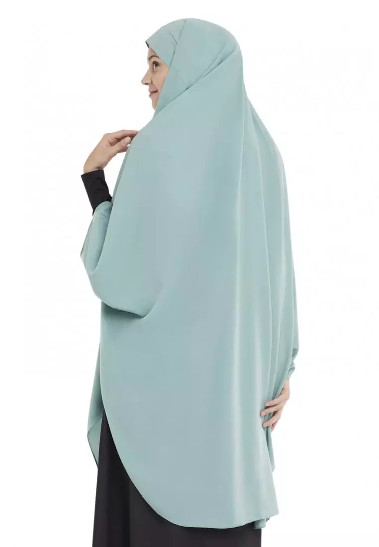 Queenza Zayidan French Khimar Hijab Ameera - Hijau Muda