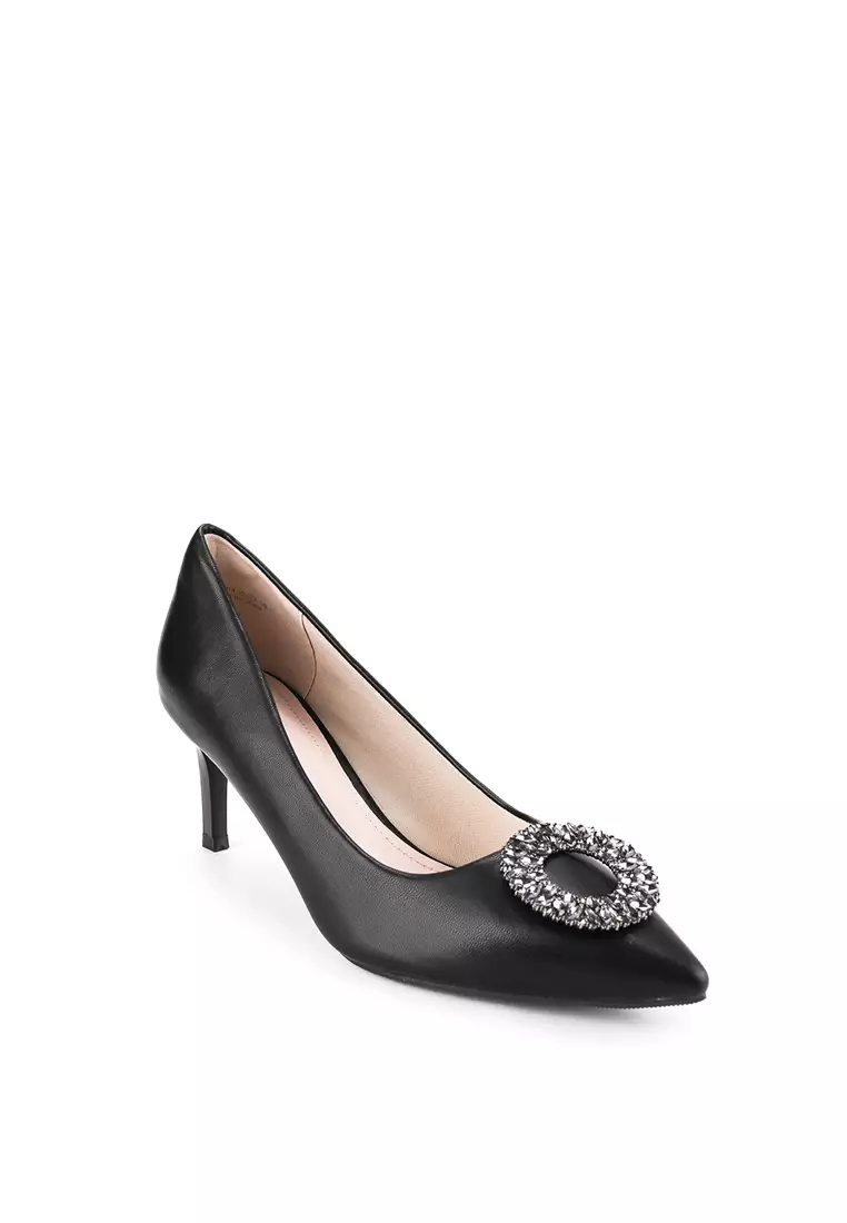 CHRISTINA J2387-1 HEEL SHOES BLACK